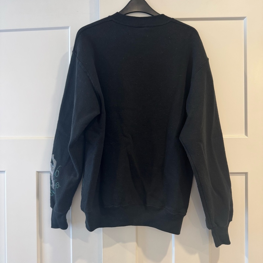 Handmade Halloween Pumpkin Black Sweatshirt, Size Large - Picture 5 of 8